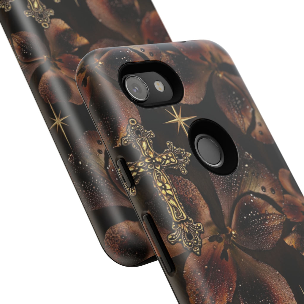 Floral Cross Pattern Tough Case