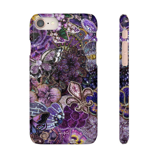 Purple Floral Butterfly Case