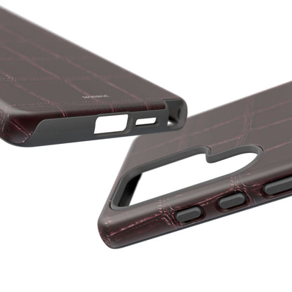 Burgundy Croc Tough Case