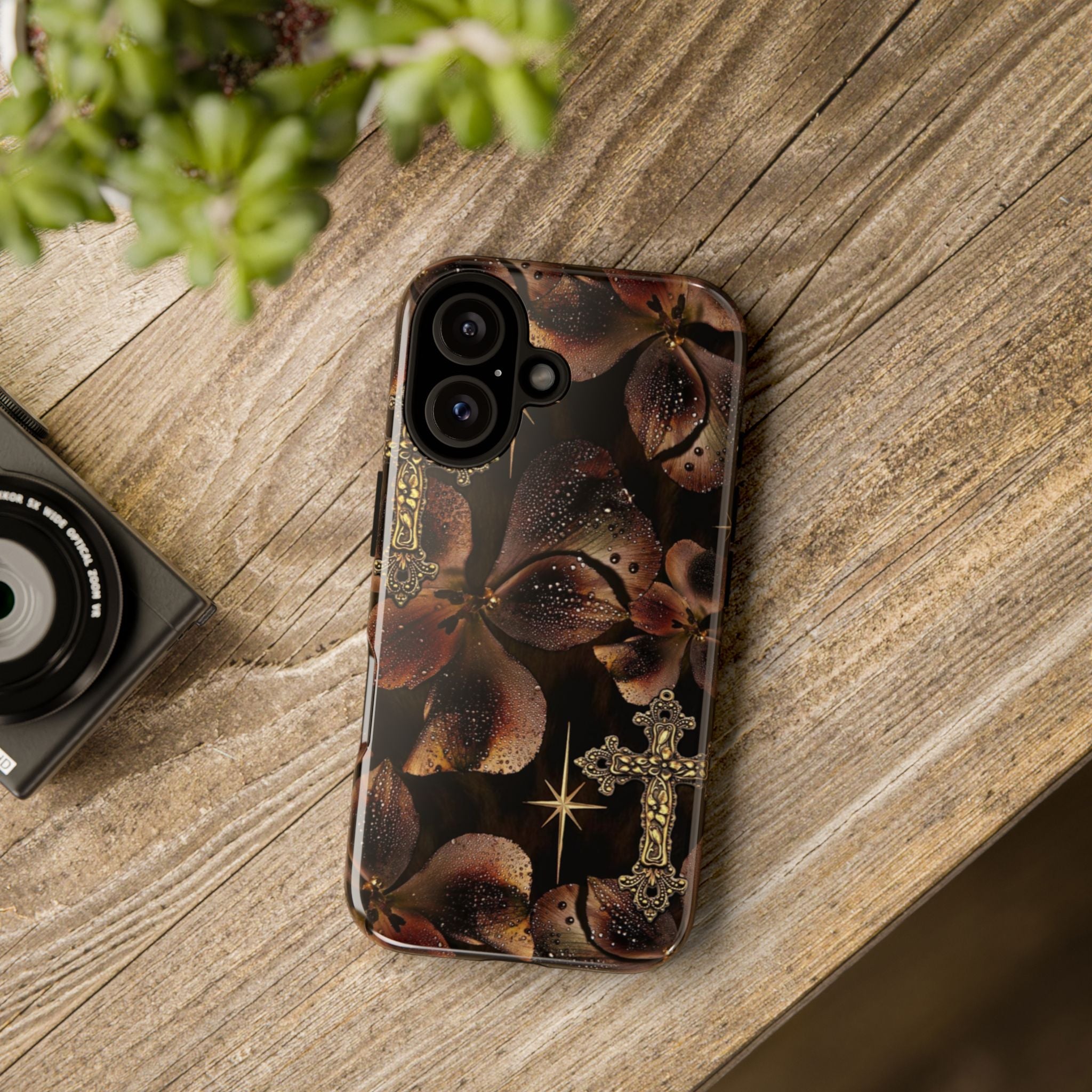 Floral Cross Pattern Tough Case