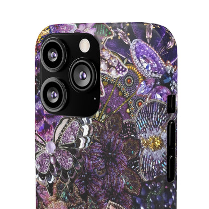 Purple Floral Butterfly Case