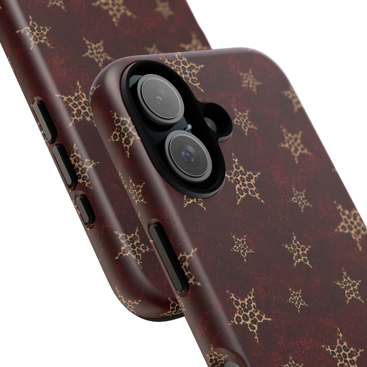 Burgundy Leopard Star Tough Case