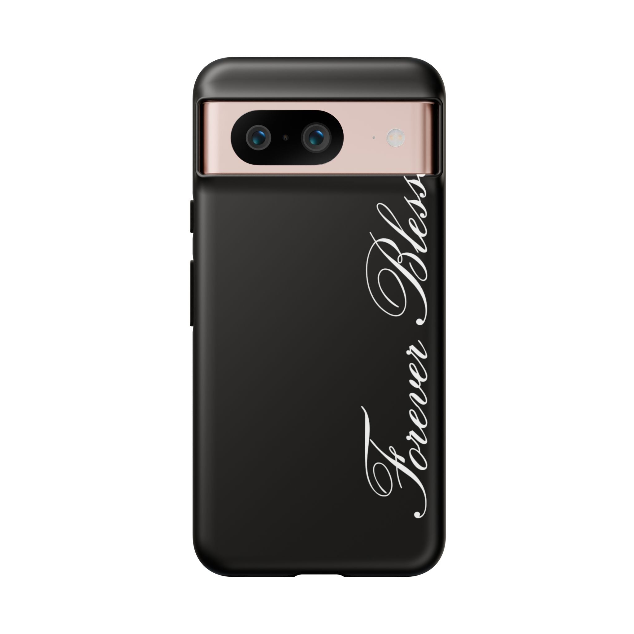 "Forever Blessed" Black Phone Cover