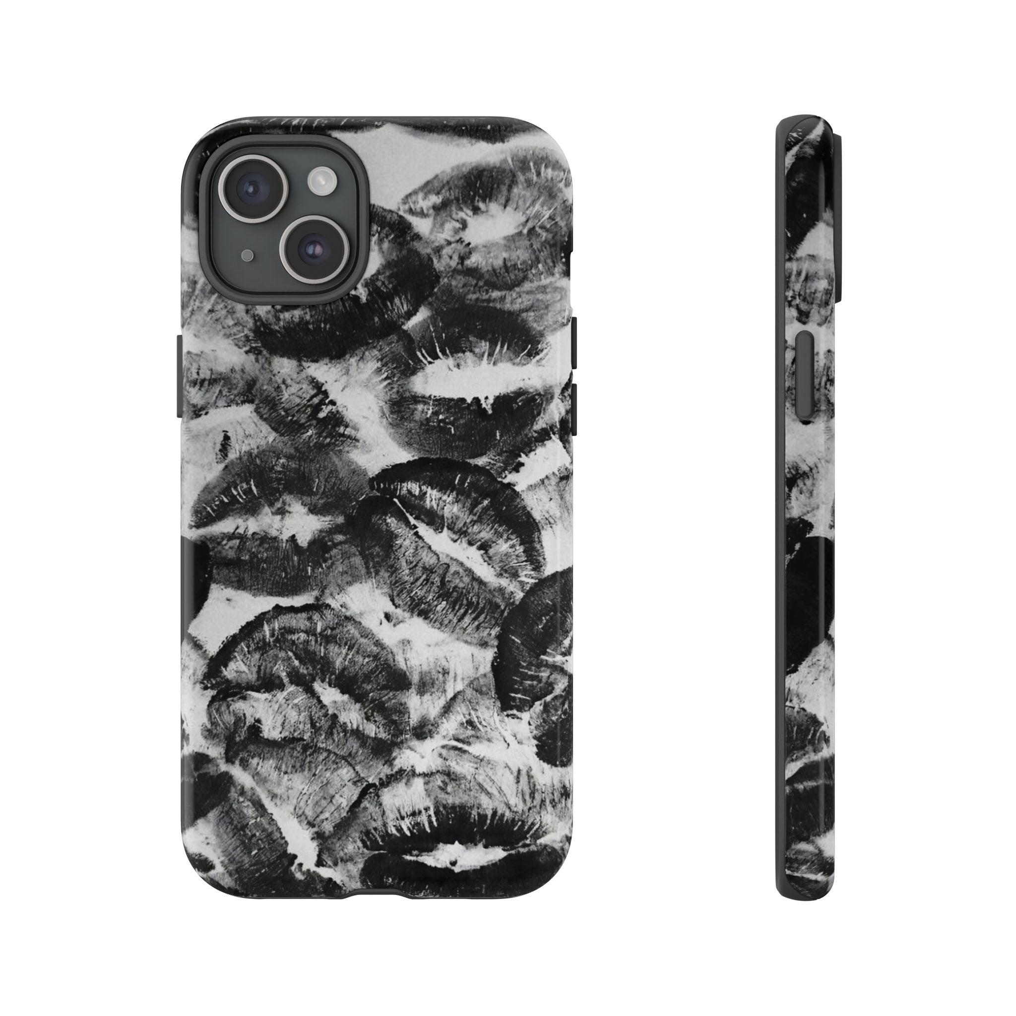 Black and Kiss Design Phone Case