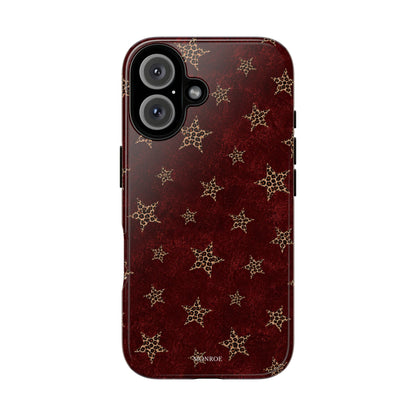 Burgundy Leopard Star Tough Case