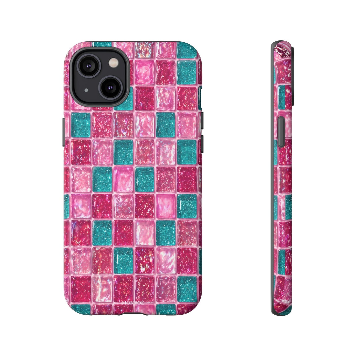 Pink Teal Mosaic Tough Case