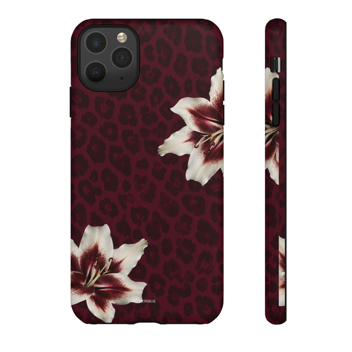 Burgundy Lily Leopard Tough Case