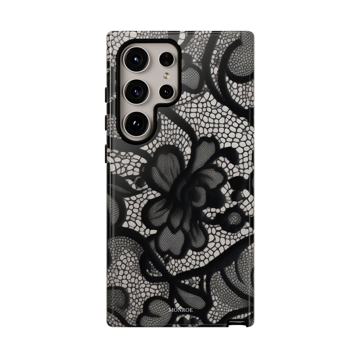 Black Vintage Lace Tough Case