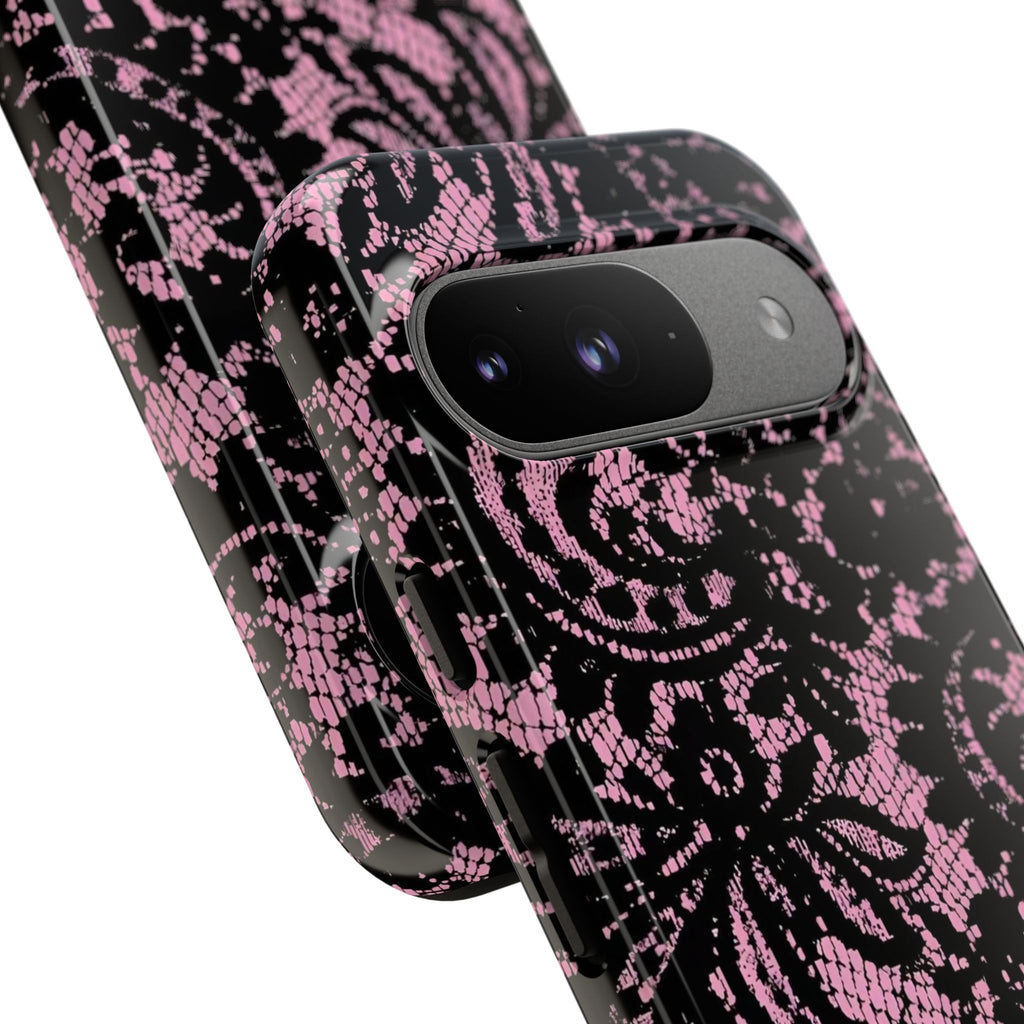 Pink Lace Pattern Tough Phone Case