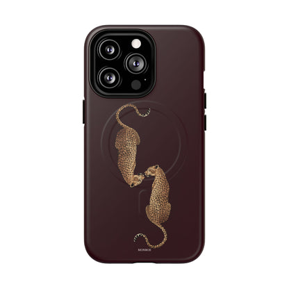 Burgundy Leopard Duo MagSafe Case