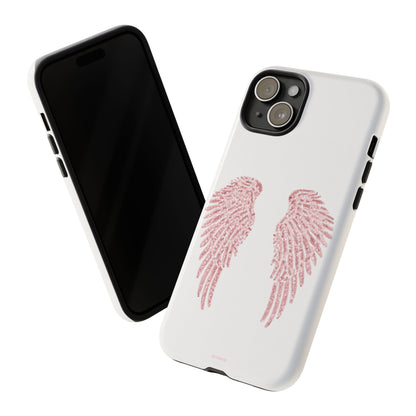 White & Pink Wings Tough Case