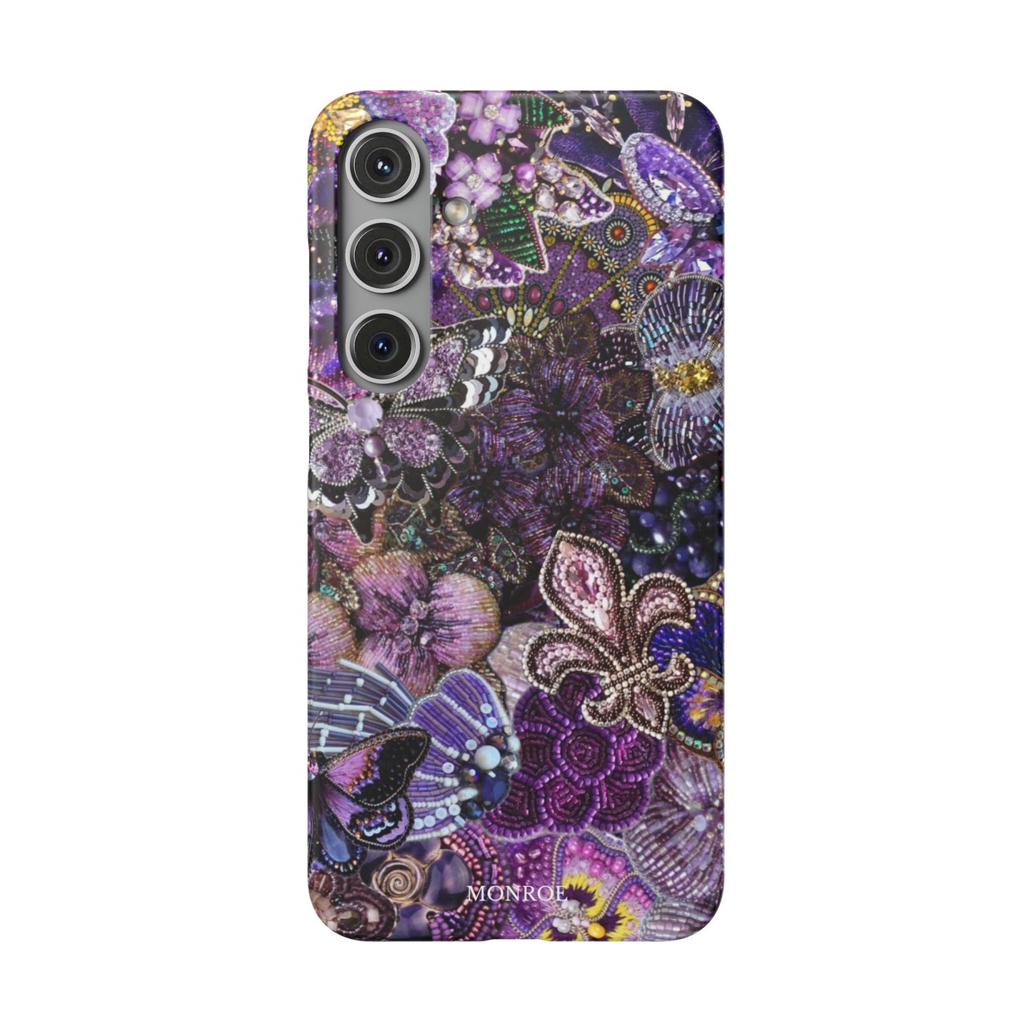Purple Floral Butterfly Case