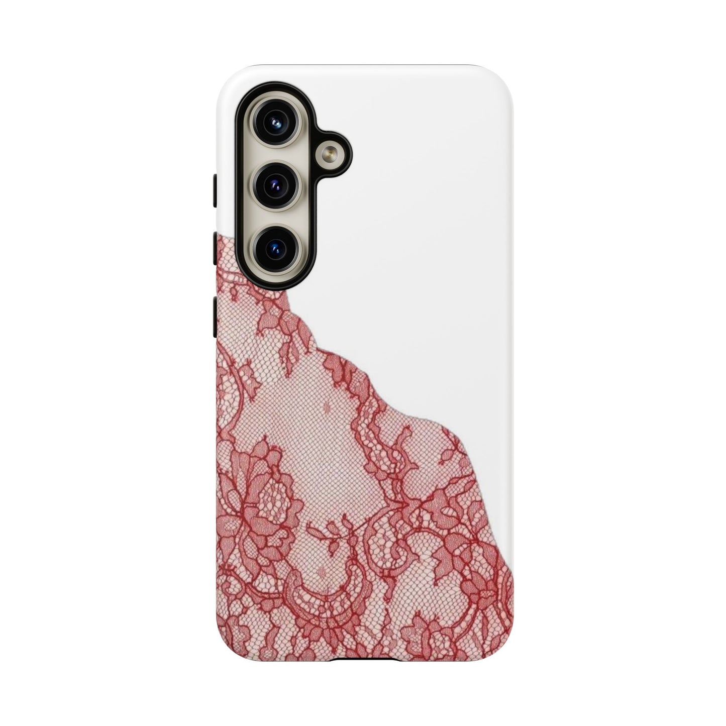 Red Lace Edge Tough Phone Case