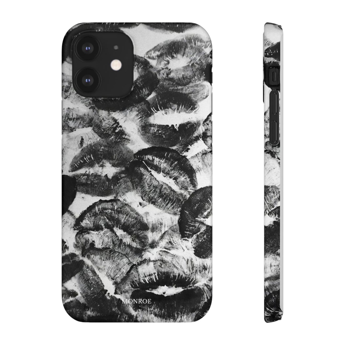 Black & White Kiss Print Case