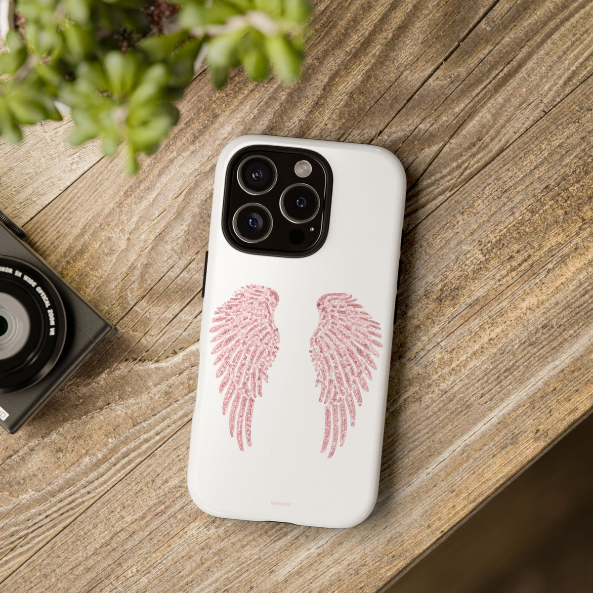 White & Pink Wings Tough Case