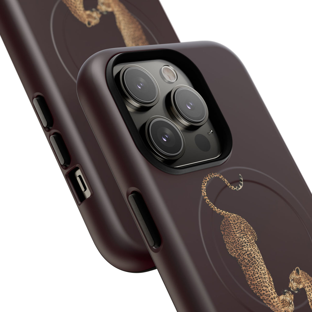 Burgundy Leopard Duo MagSafe Case