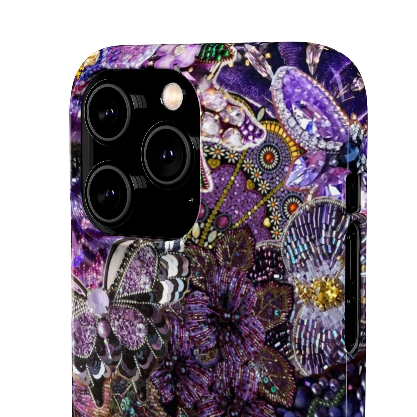 Purple Floral Butterfly Case