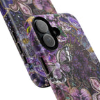Purple Fleur-de-Lis Floral Tough Phone Case