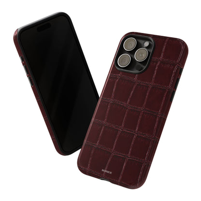 Burgundy Croc Tough Case