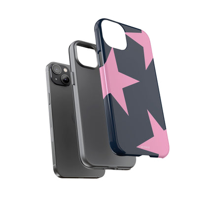 Navy & Pink Star Tough Cover