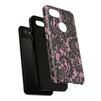 Pink Lace Pattern Tough Phone Case