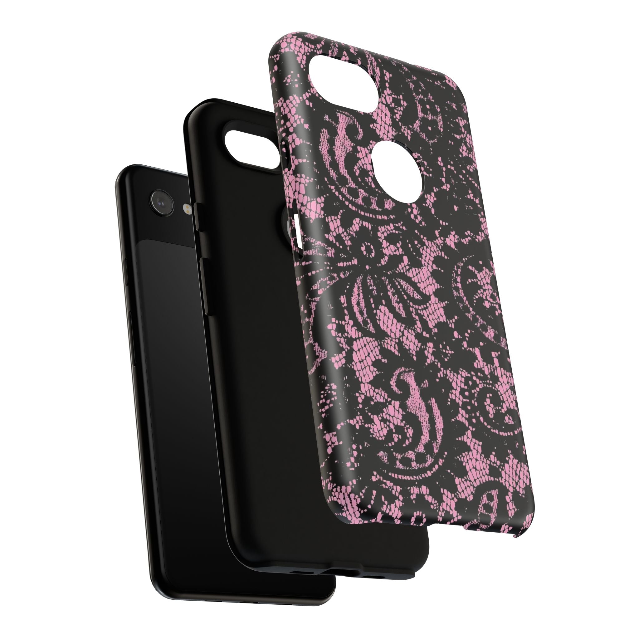 Pink Lace Pattern Tough Phone Case