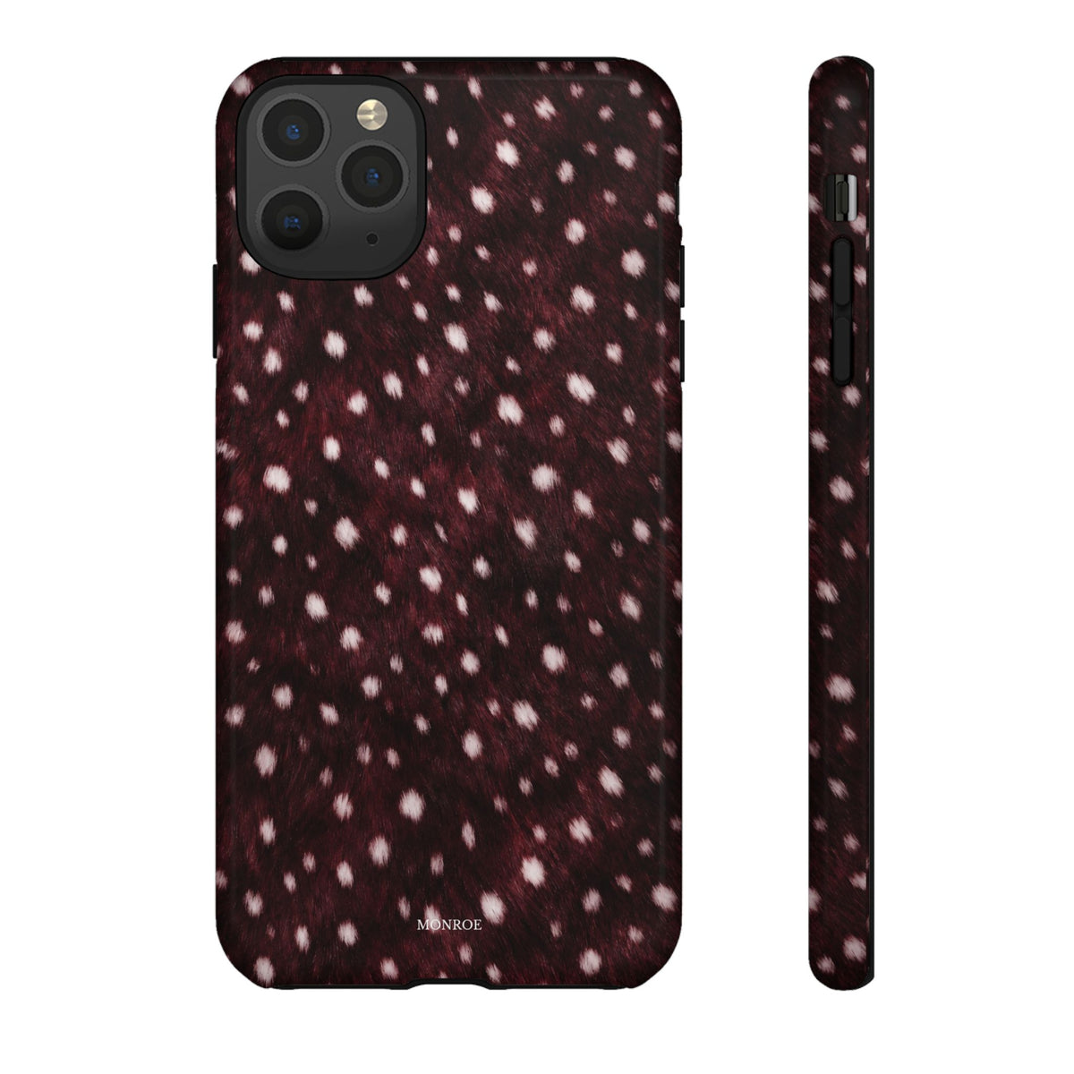Burgundy Spotted Fur Tough Case