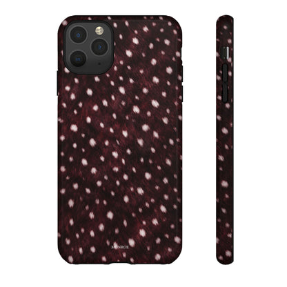Burgundy Spotted Fur Tough Case