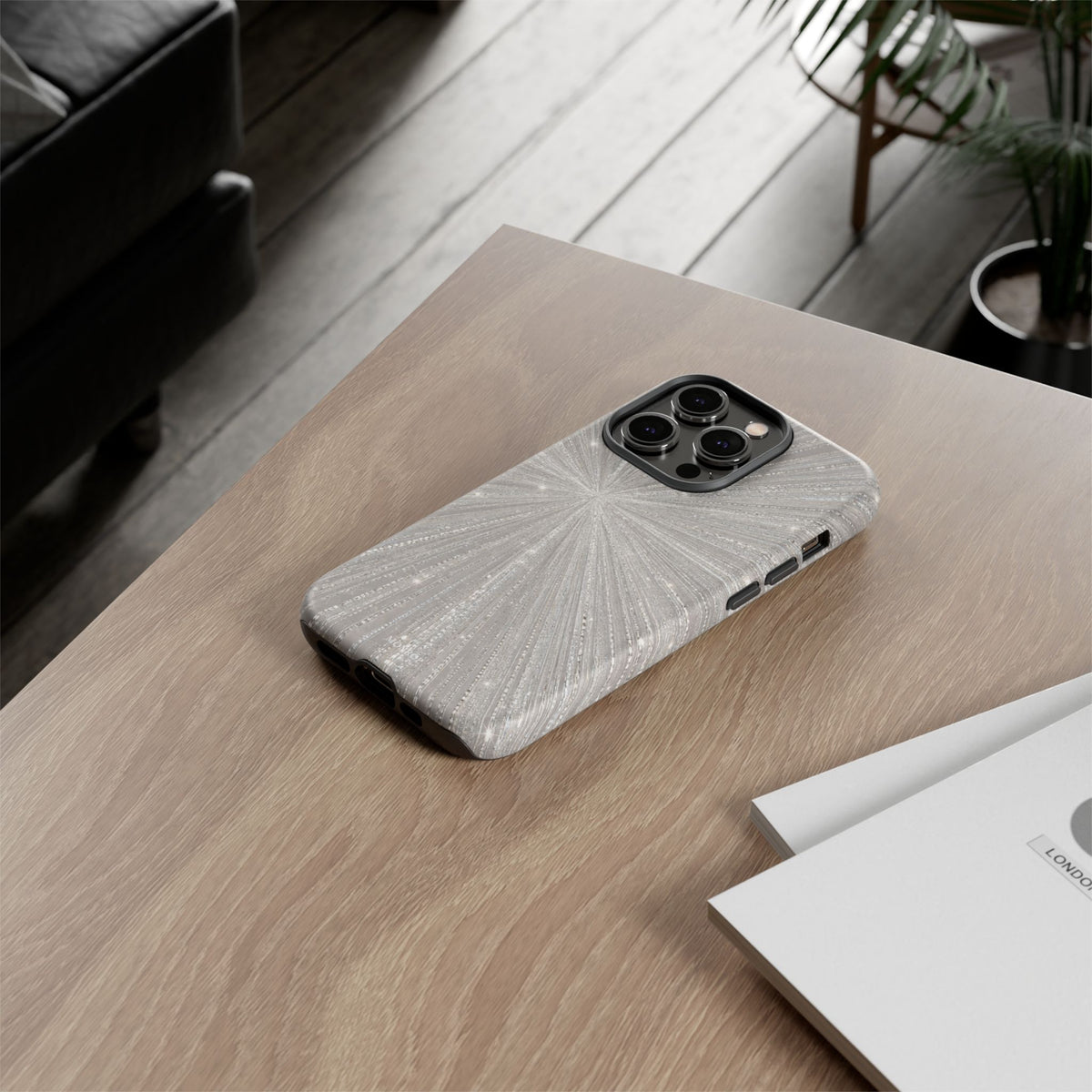 Sparkling Silver Burst Tough Case