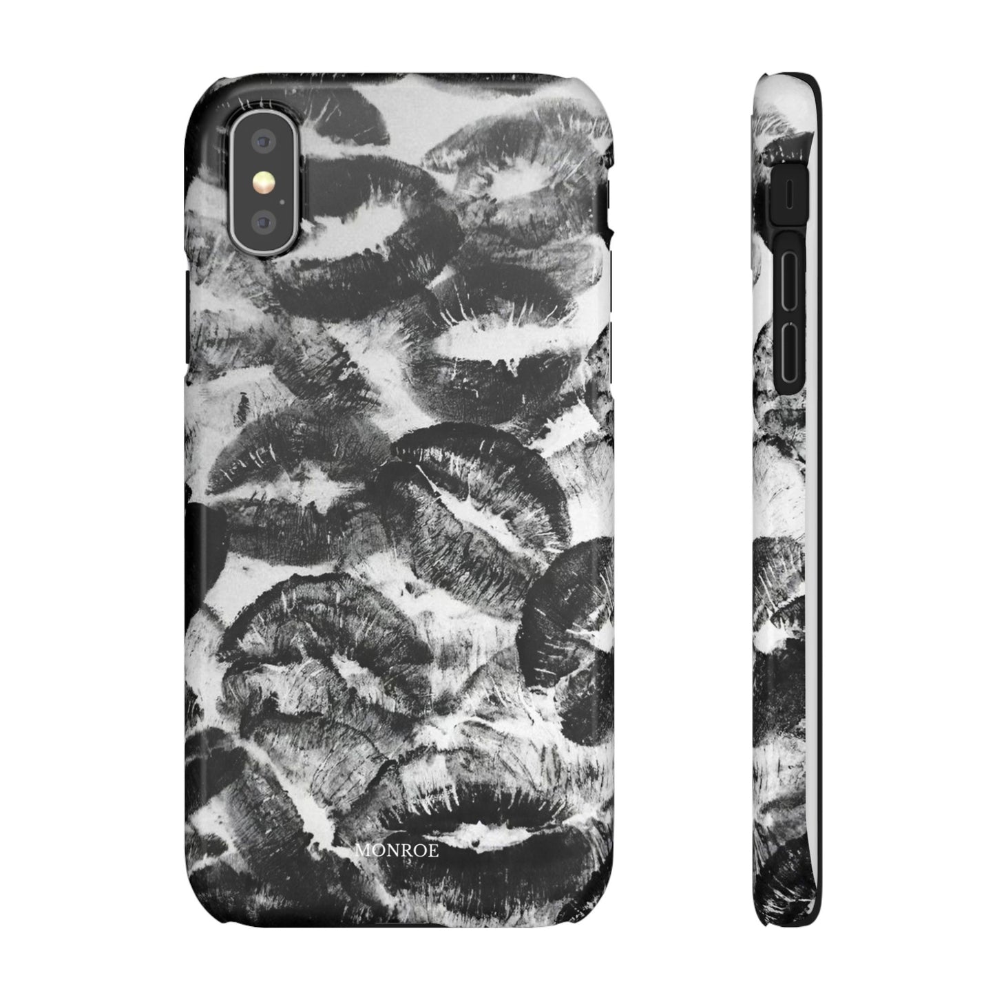 Black & White Kiss Print Case