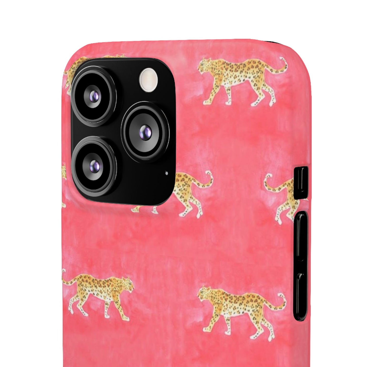 Pink Watercolor Leopard Case