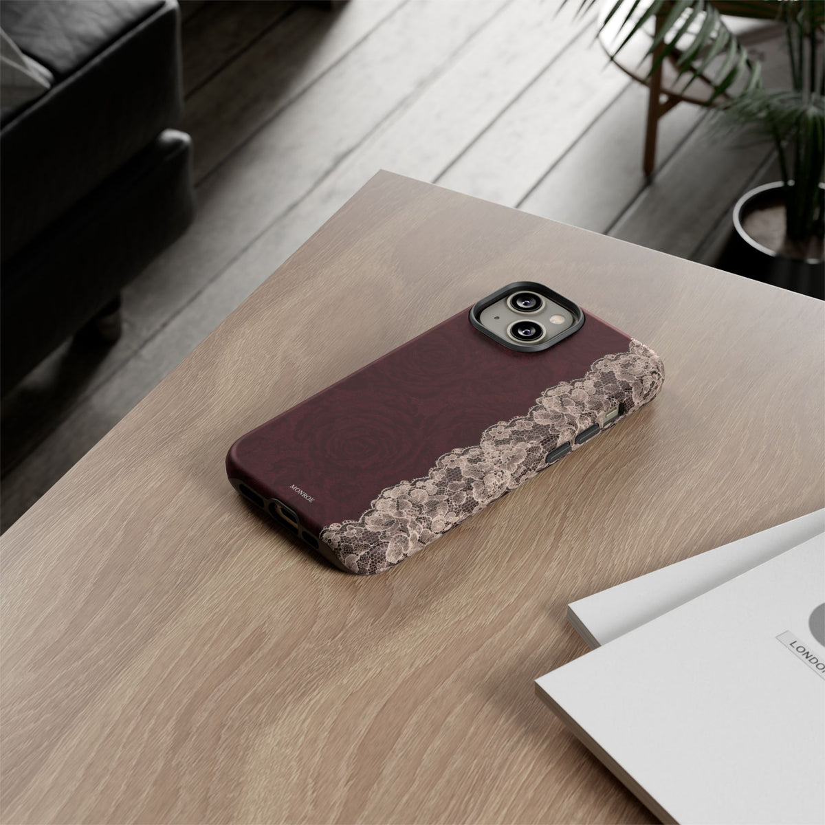 Burgundy Rose Tough Case