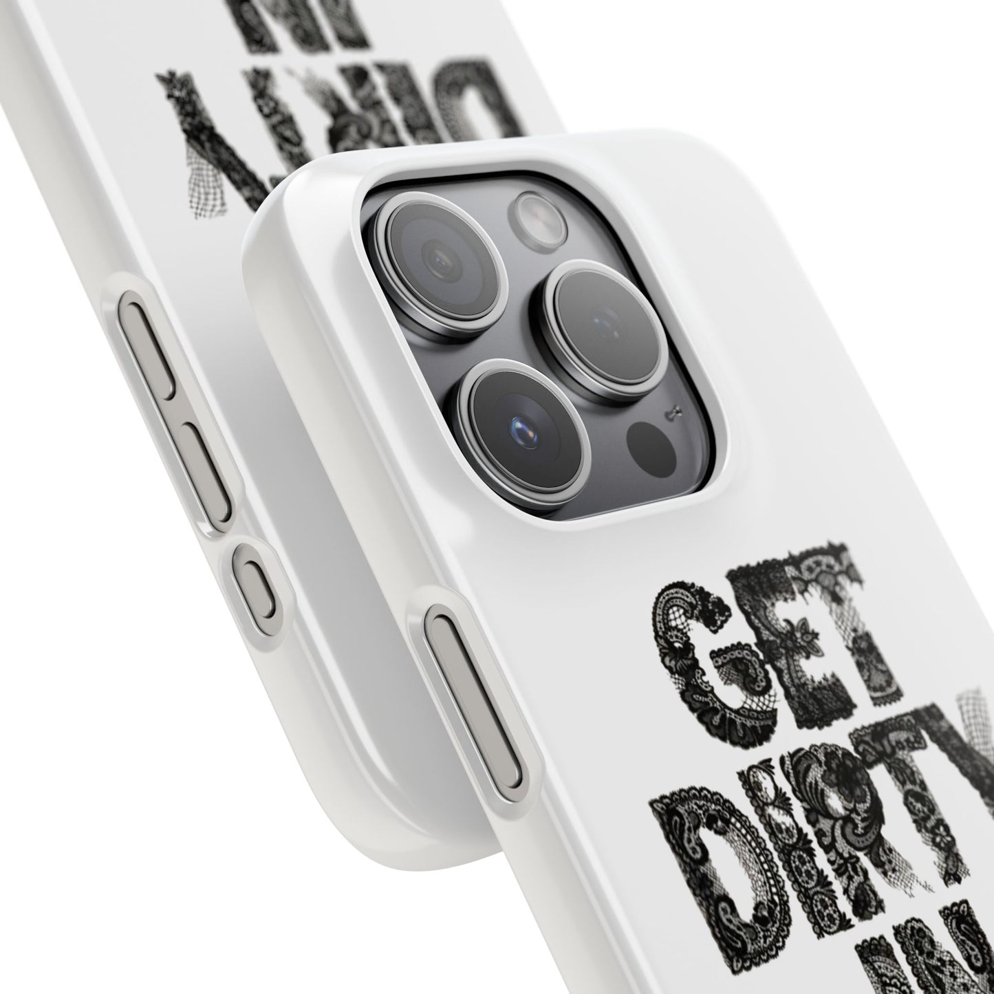 Get Dirty in Paris White Snap Case