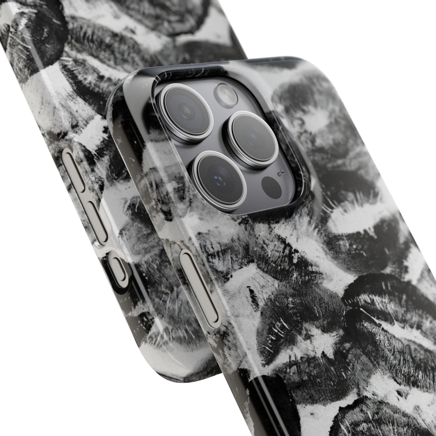 Black & White Kiss Print Case