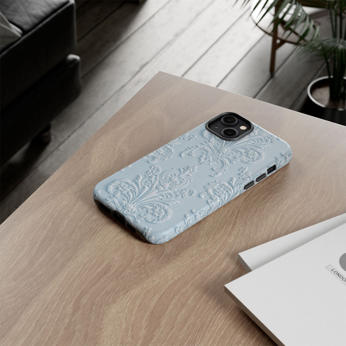 Blue Vintage Pattern Tough Case