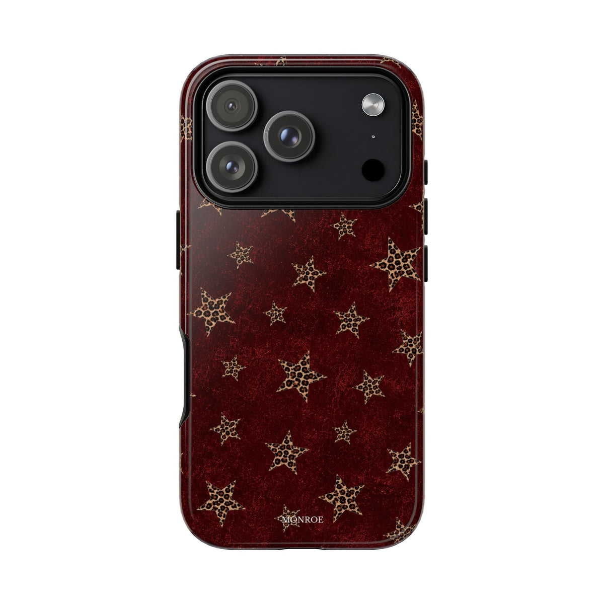 Burgundy Leopard Star Tough Case
