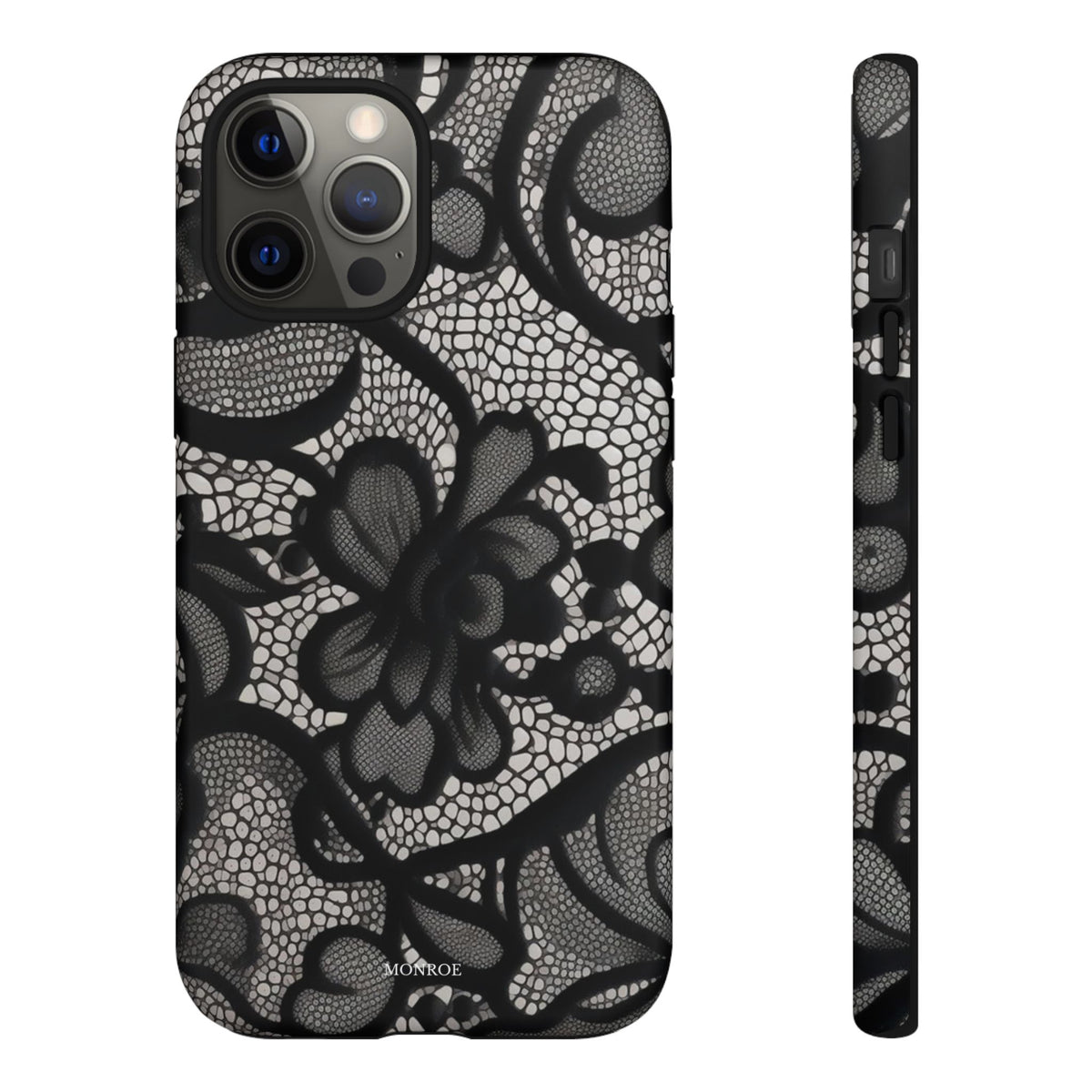 Black Vintage Lace Tough Case