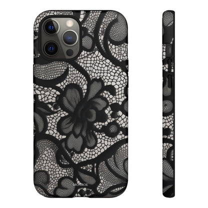 Black Vintage Lace Tough Case