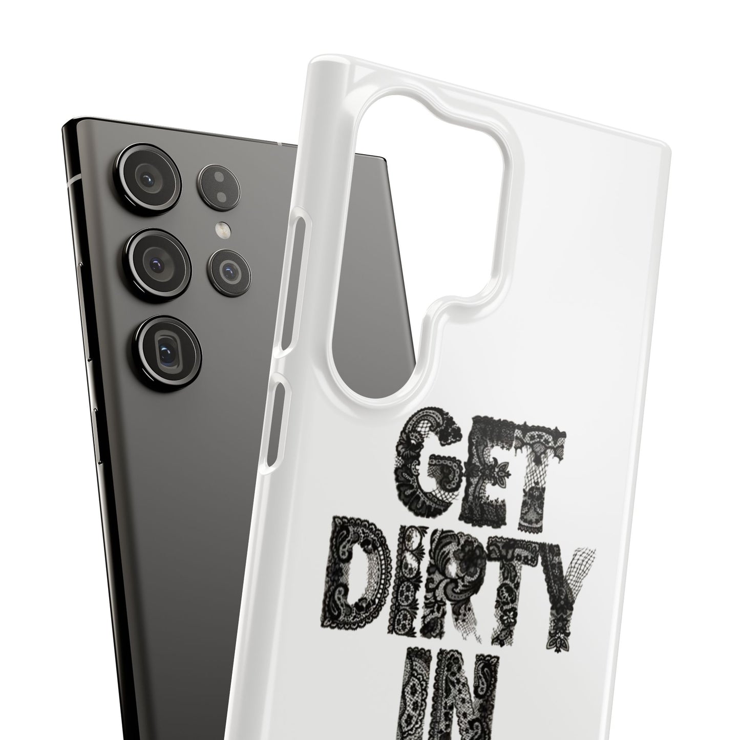Get Dirty in Paris White Snap Case