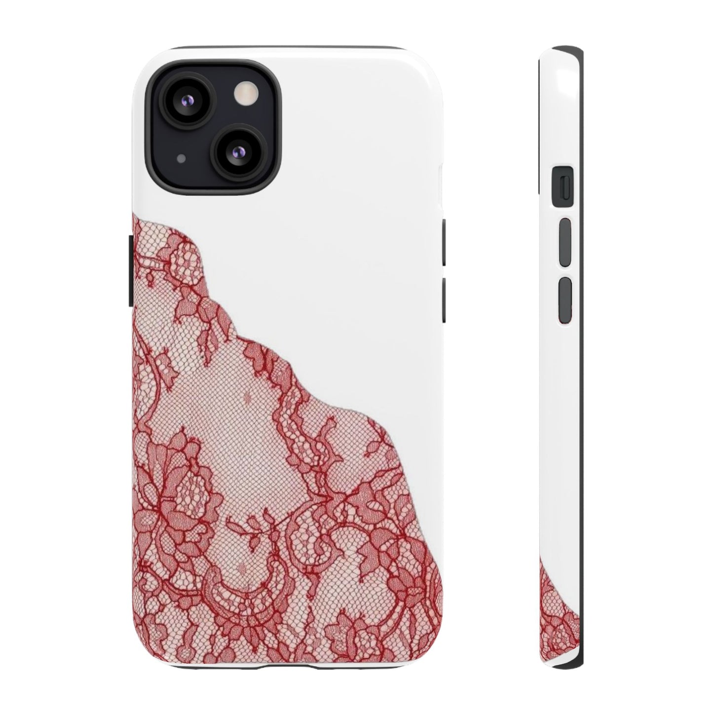 Red Lace Edge Tough Phone Case