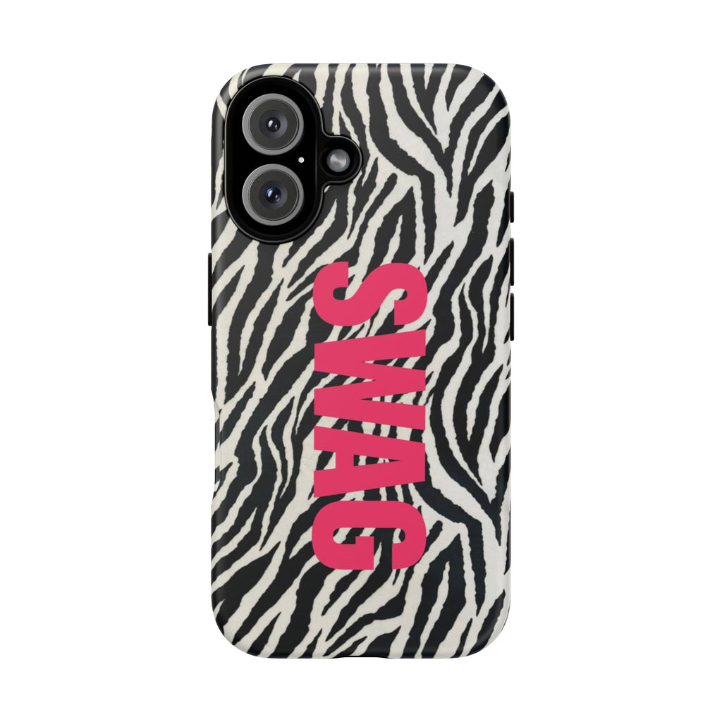 'SWAG' Zebra Print Tough Case