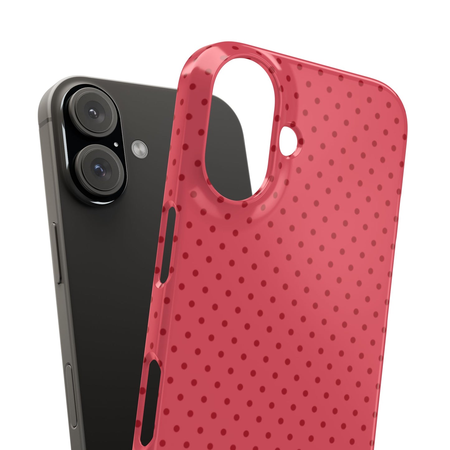 Coral Polka Dot Snap Phone Case