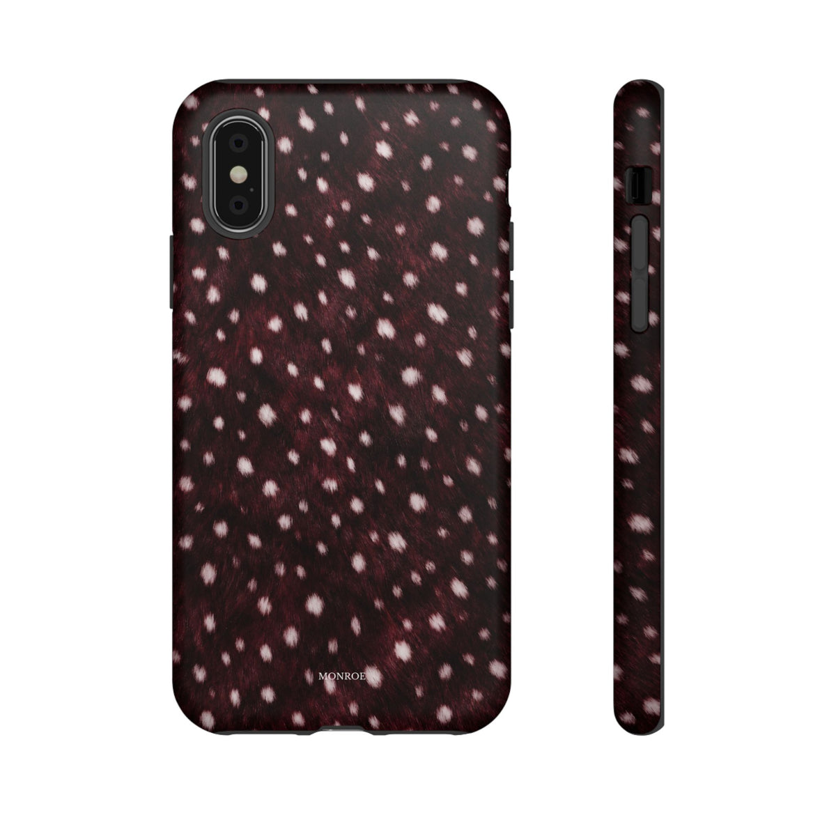 Burgundy Spotted Fur Tough Case