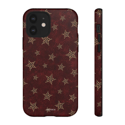 Burgundy Leopard Star Tough Case