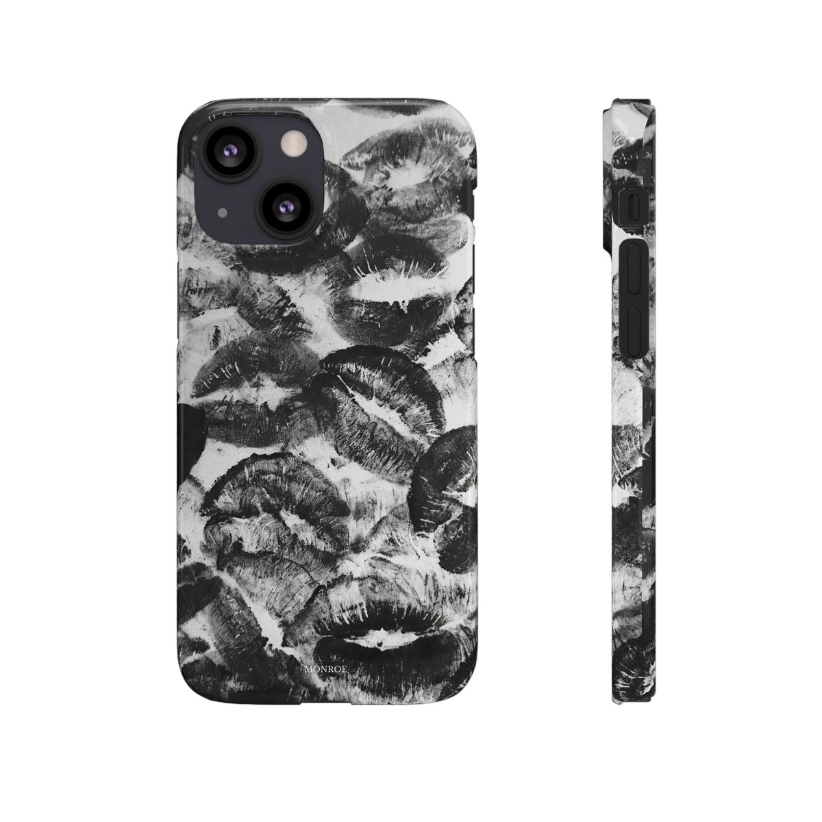 Black & White Kiss Print Case