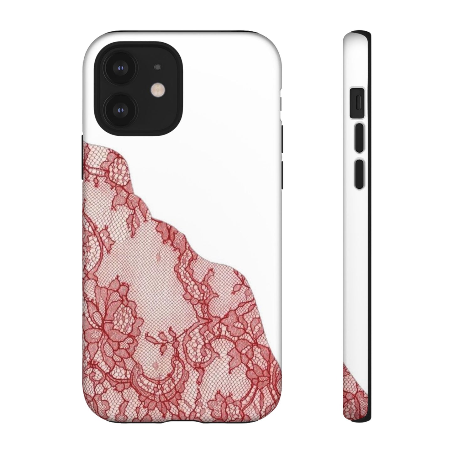 Red Lace Edge Tough Phone Case