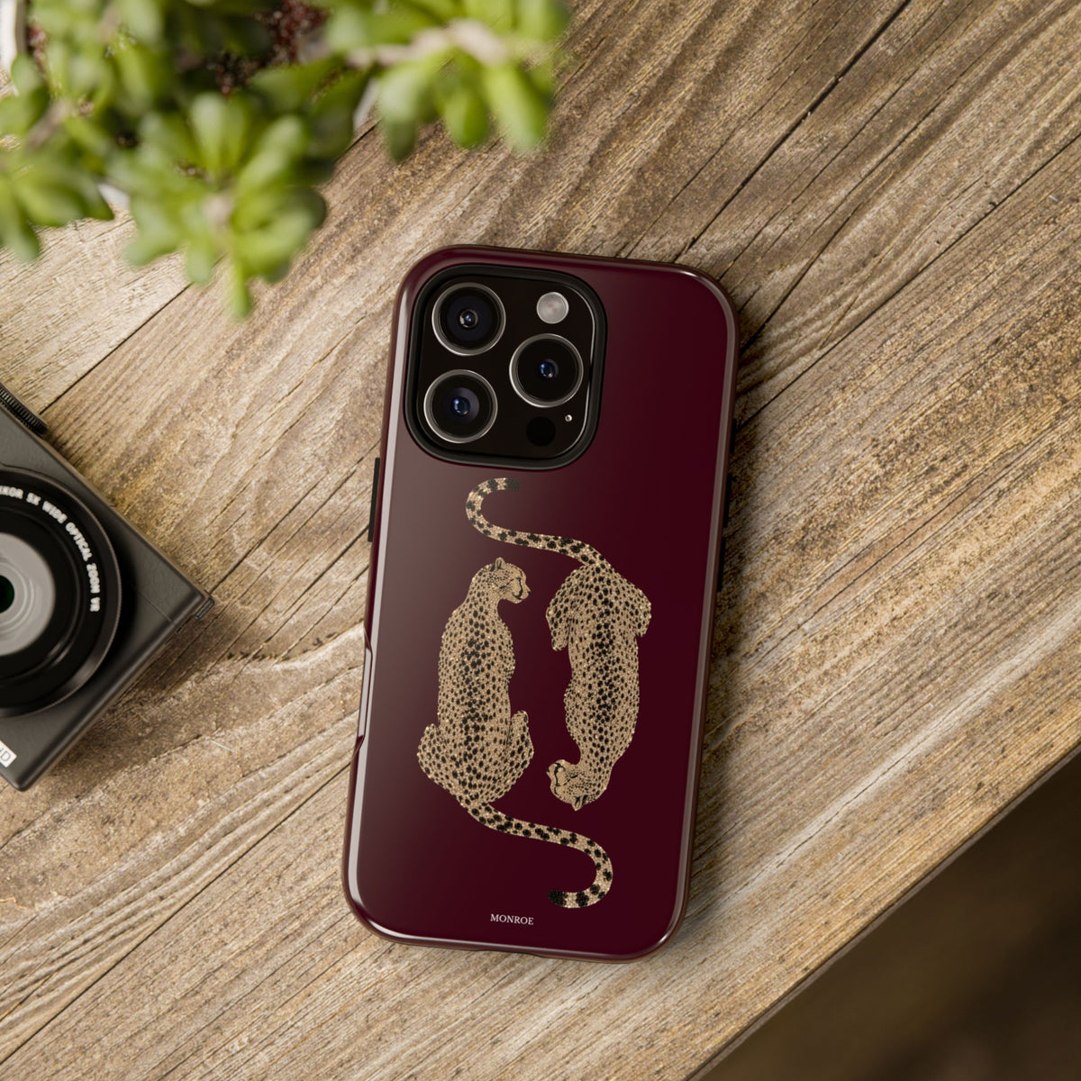 Burgundy Cheetah Tough Case