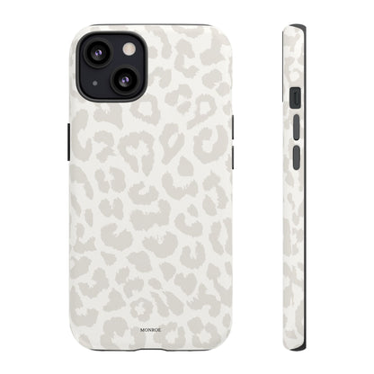 White Leopard Print Tough Case