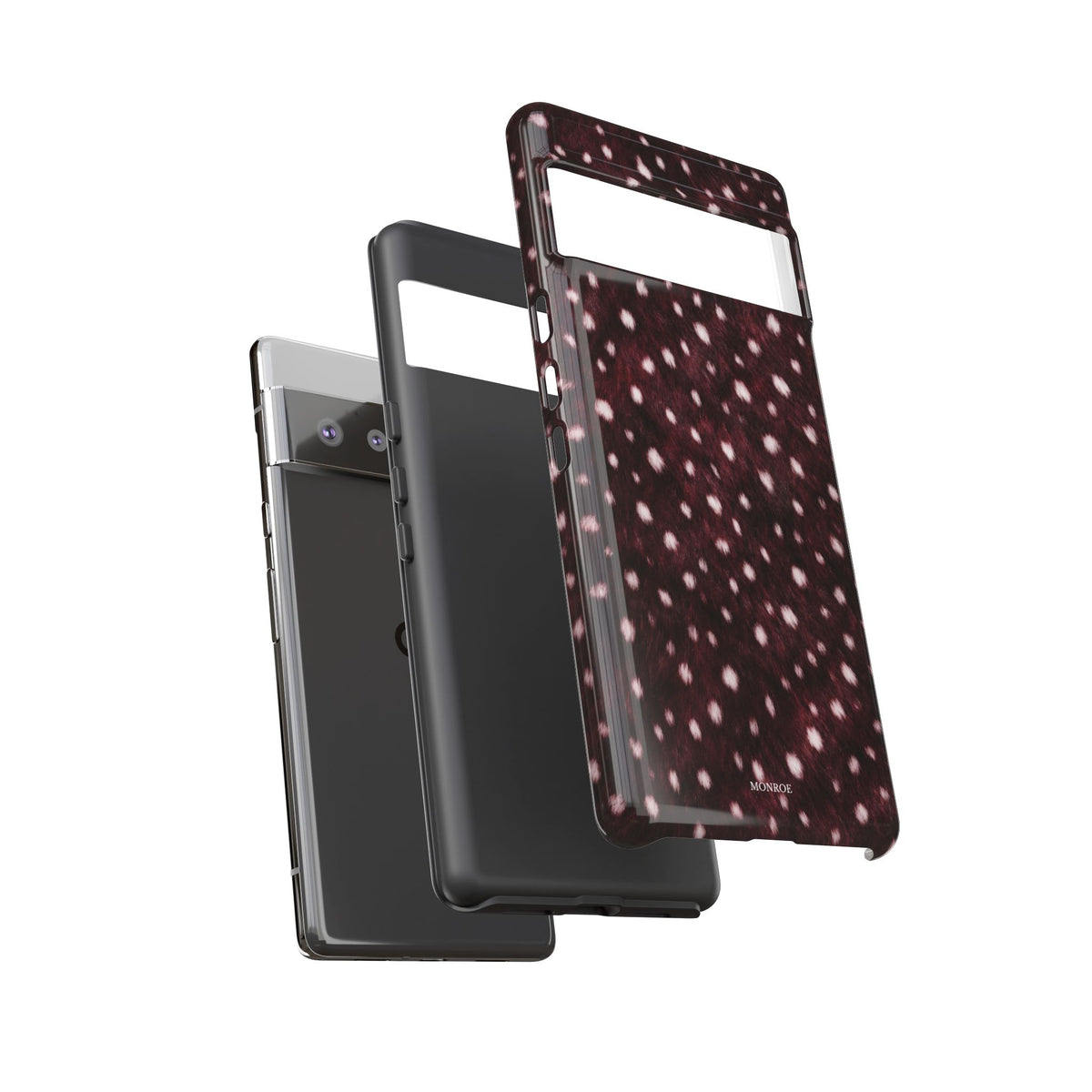 Burgundy Spotted Fur Tough Case