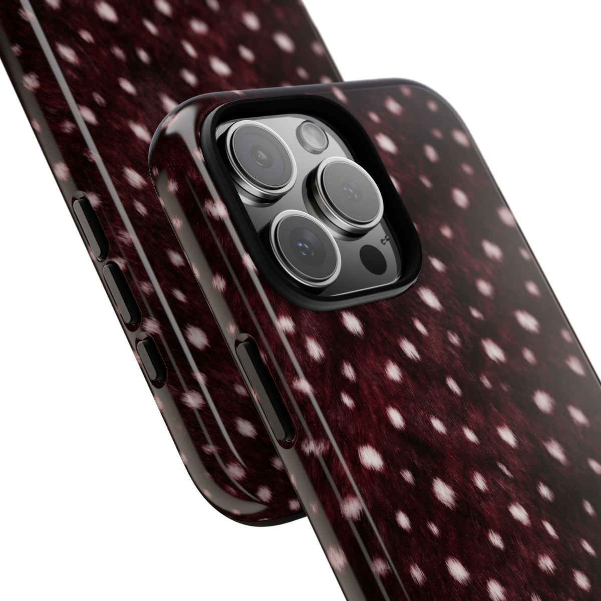Burgundy Spotted Fur Tough Case